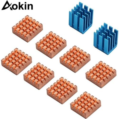 10pcs/Set Cooling Copper Heatsink For VGA RAM Cooling Heatsinks Cooler Aluminium shim pad Thermal for Raspberry Pi 3B+/2
