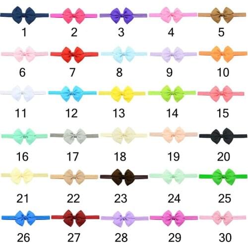 120 pcs/lot , Ribbon Bow Headband - 3.54 inch Grosgrain Ribbon Bow Headband - Boutique Bow Headband