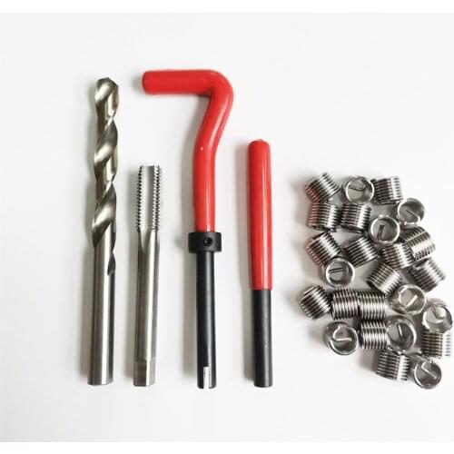 131pcs Engine Block Restoring Damaged Thread Repair Tool Kit M5/M6/M8/M10/M12 Professional Car repair tools Coarse Crowbar