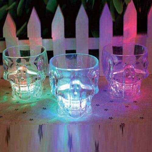 5PCS/Lots LED Lamp Plastic Transparent Cups Bar Club Cola Cup Wine Party Glass Colorful Beer mug Flashing Scotch Luminous Cups