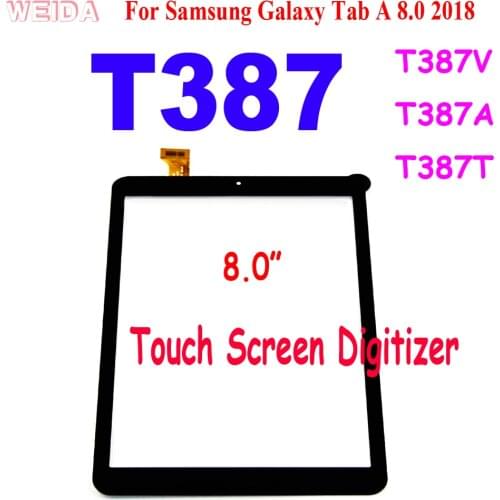 8.0” Touch Screen For Samsung Galaxy Tab A 8.0 2018 T387 SM-T387V T387A T387T Touch Screen Digitizer Glass Panel Replacement