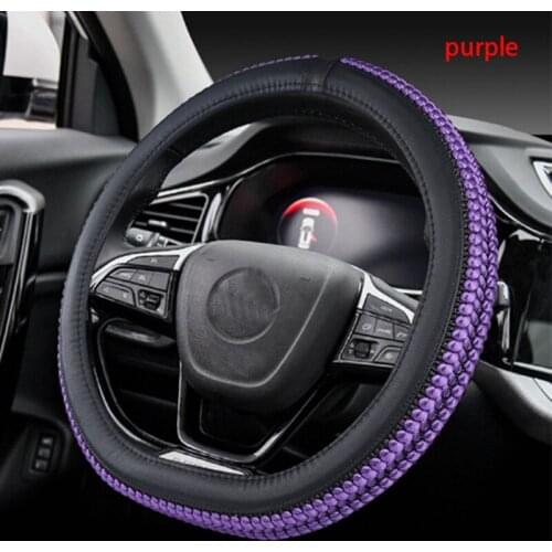 Car ice silk leather car steering cover diameter 38 cm steering wheel universal