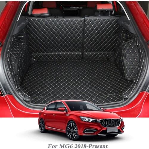 Car Styling PU Leather Trunk Mat Rear Liner Cargo For MG6 2018-Present Waterproof Carpet Tray Protector Auto Accessoryy