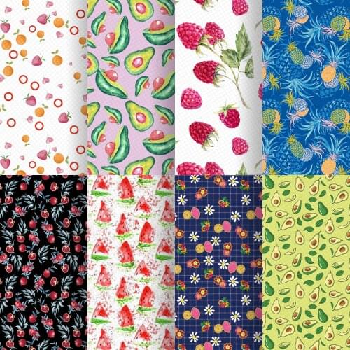 Big Size 30*140cm Fruit Faux Synthetic Leather Fabric For Bow-knot Bags Wallet Earring Phone Case Scrapbook DIY,1Yc17228