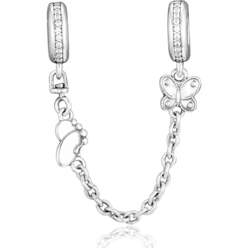 Decorative Butterflies Safety Chain Spring Beads For Jewelry Making Fits Original Bracelets Woman DIY Jewelry Making