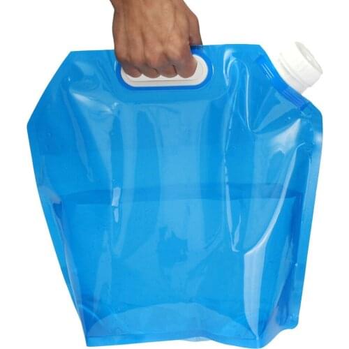 Home Outdoor Portable Folding Water Storage Lifting Bag Camping Hiking Survival 5LWater Bag Sports Riding Bottle Water Bottle