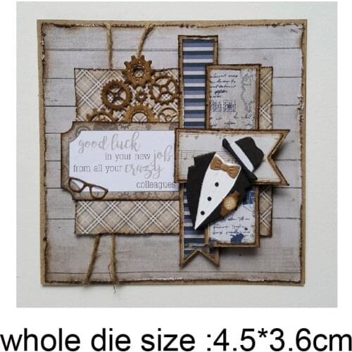 Suit bow tie Metal Cutting Die Stencil for DIY Embossing Paper Photo Album Cards Making Scrapbooking Dies Cut Mold