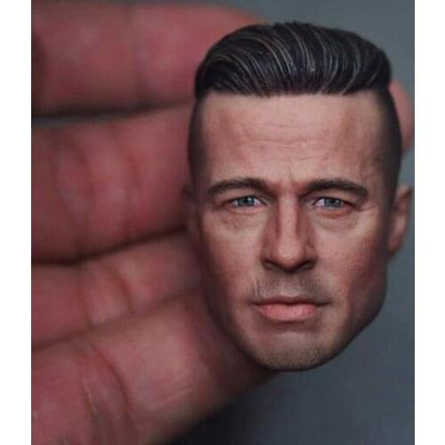 Brad Pitt 1/6 Scale Male Head Sculpts Model Toys Man Head Carving For 12" Action Figure Body Accessory