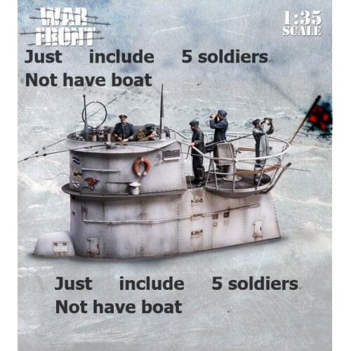 New Unassembled 1/35 ancient crew include 5 man (NO conning tower) Resin Kit DIY Toys Unpainted resin model