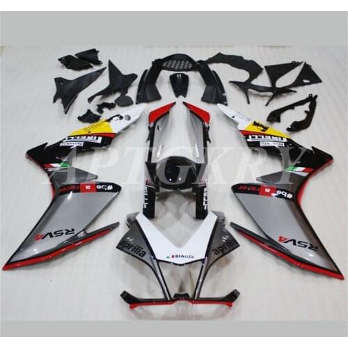New ABS Plastic Shell Motorcycle Fairing kit Fit For Aprilia RSV4 1000 2010 2011 2012 2013 2014 2015 Custom Gray Black