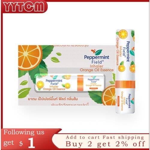 Thailand nasal inhaler Orange peppermint filed Refreshing Influenza Cold Headache Dizziness headache relief Fatigue inhaler