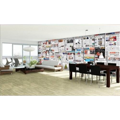 Custom retro wallpaper Nostalgic newspaper for the living room sofa restaurant background wall waterproof wallpaper