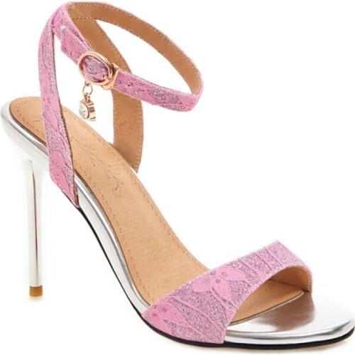 Big Size High heels sandals women shoes woman summer ladies Fine-heeled high-heeled sandals