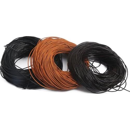 2-5m/lot 1.5 2 2.5 3 4 5 6mm Genuine Leather Cord Round Thread Wire DIY Bracelet Findings Rope String For Jewelry Making