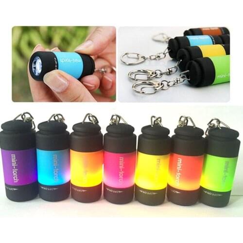 10pcs mini led USB Torch Flashlight Penlight keychain Mini-Torch Flash Light lamp Rechargeable small pocket lanterna wholesaleR1