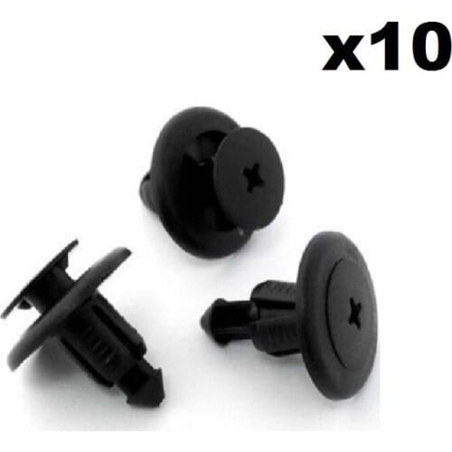 10x Plastic Trim Panel Clips- Bumper Sideskirt Wheel arch lining- For Some Nissans