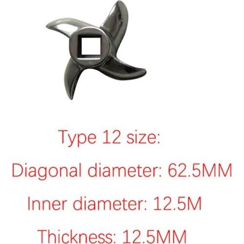 12#/22#/32# Stainless Steel Powerful Mincer Blade Cutter Meat Grinder Knife for Meat Grinder Repair Parts