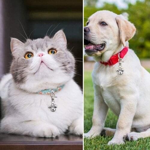 12PCS Pet Collar Charms Bell Charm Pendant Key Rings Loud Pet Bells Potty Training for Dog Cat Collar Decoration