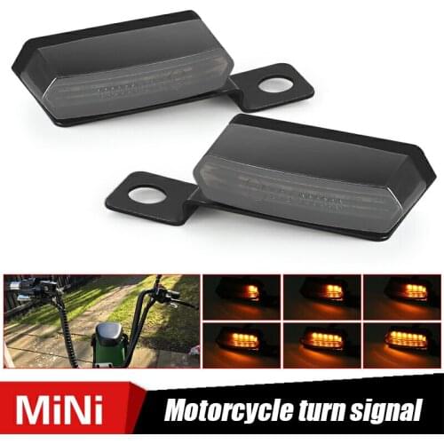 2 Pcs LED Motorcycle Turn Signal Lightings Mini Flowing Water Flashing Indicators Lights Black Shell For Yamaha 12V