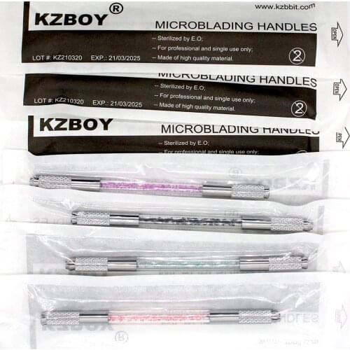 KZBOY 20 PCS Disposable Double Sided Sterile Microblading Pen Individual Package Eyebrow Tattoo Manual Handles and Hand Tool