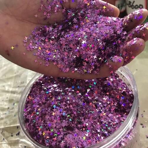 500g Ultrathin Laser Star Nail Sequins For Nails 2+4mm Colorful Holographics Flakes Paillette Nail Art DIY Glitter Sequins