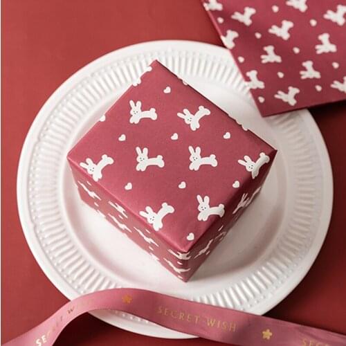 6pcs Mix Color Christmas New Year Gift Wrapping Paper Ins Wind Material Large Size Birthday Gift Wrapping