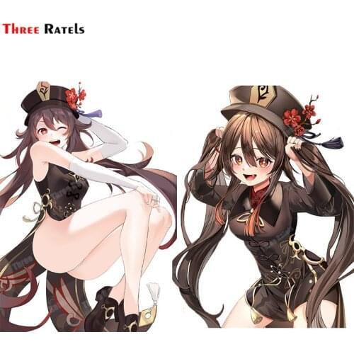Three Ratels A327 Hu Tao Genshin Impact For Car Stickers Laptop Auto Trunk Anime Decals Decorative Anti Scratch Film