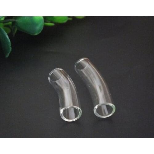 Free ship!! MINI tube shape curved glass globe ,rice wish pendant,glass vial necklace pendant