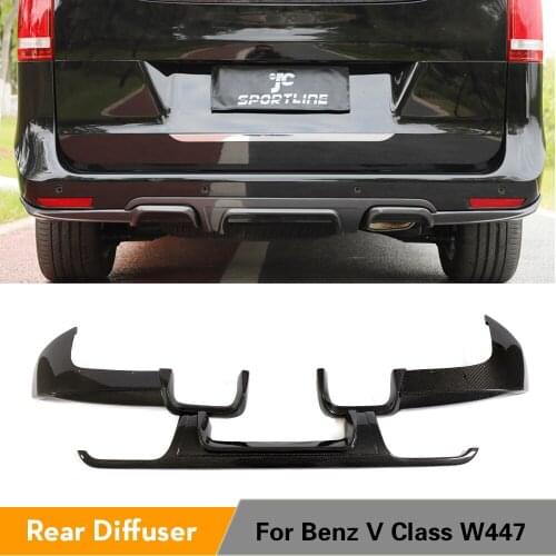 Diffuser Spoiler For Mercedes Benz V Class V250 Vito Carbon Fiber Rear Bumper Lip Spoiler Apron Splitter Car Bumper Lip
