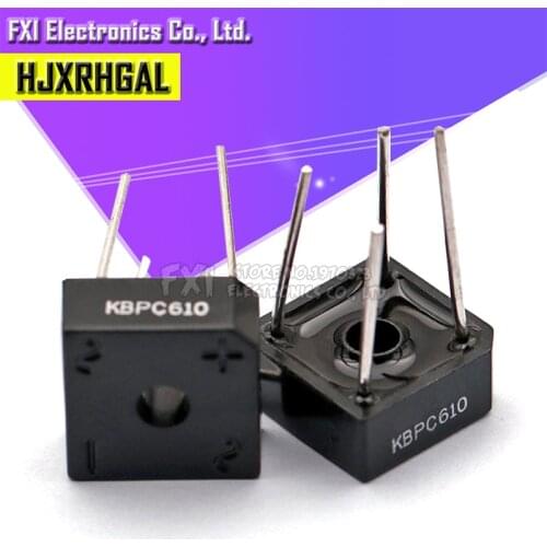 5PCS KBPC610 BR610 DIODE BRIDGE 1000V 6A BR-6 bridge rectifier New original