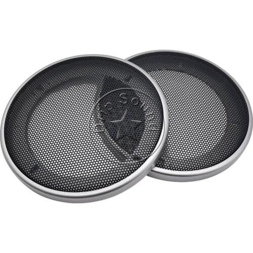 For 4" inch Car Audio Speaker Conversion Net Cover Decorative Circle Metal Mesh Grille 142mm #Silvery
