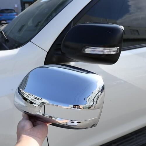 For Toyota Land Cruiser Prado FJ150 150 2010-2019 ABS Chrome Side Rearview Mirror Cap Cover Trim Accessories