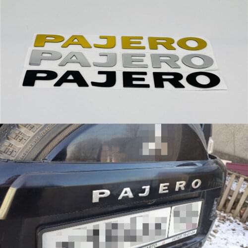 3 Colors For Mitsubishi Pajero Emblem Rear Trunk Tailgate Logo Nameplate Car Stickers 22CM