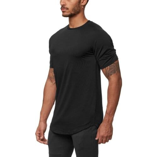 Mesh T-Shirt Men Tight Gym Clothing Summer New Brand Fashion Tops Tees Solid Quick Dry Bodybuilding Fitness T shirt