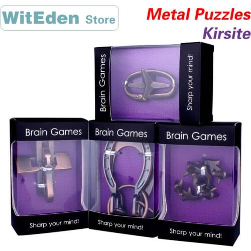 Kirsite Alloy 3D Metal Wire Puzzles IQ Brain Teasers Games ZHL Intelligence Buckle Interlocking Unlock Educational Toys