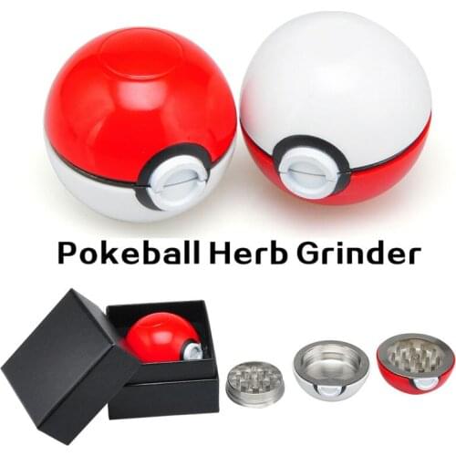 Latest Pokeball Grinders 3pc Poke Metal Grinder Poke Ball Herb Grinder Zinc Alloy ABS Tobacco Grinders 3 Parts Wholesale