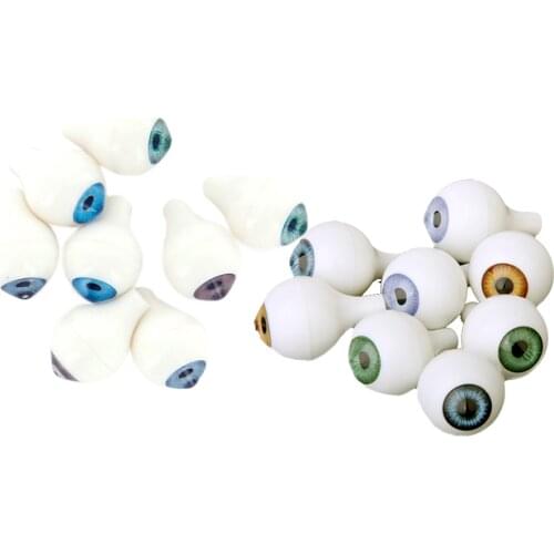 16Pcs Assorted Round Acrylic Doll Eyes Eyeballs 14mm 12mm Dolls Accessories