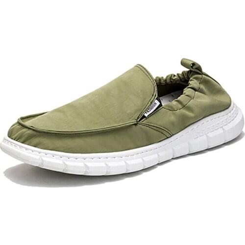 2021 Early Autumn New Concise Style Mens Vulcanize Shoes Comfortable Slip-on Shallow Flat Canvas Shoes Wear-resisting for Daily