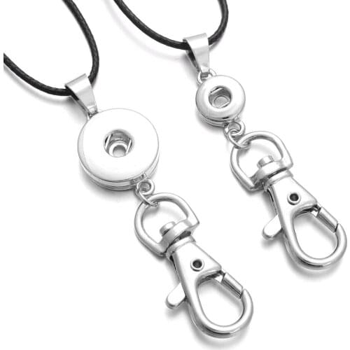Snap Button Pendant Necklaces Fit 18mm Snap Buttons