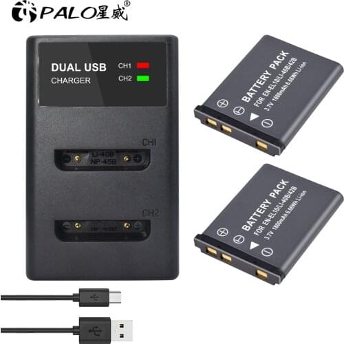 2020 new 2pcs camera EL10 40B battery 3.7V 1800mah li-ion battery for OLYMPUS U700 U710 FE230 FE340 FE290 FE360