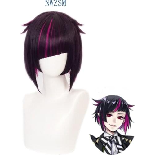 Anime Twisted Wonderland Lilia Vanrouge Short Wig Cosplay Costume Heat Resistant Synthetic Hair Men Women Wigs