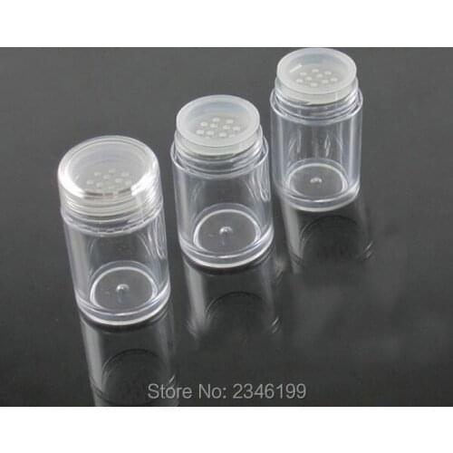 5ML 10ML 50pcs/lot Empty Clear Blush Powder Case, Plastic Cosmetic Powder Container, DIY Loose Powder Bottle with Sifter