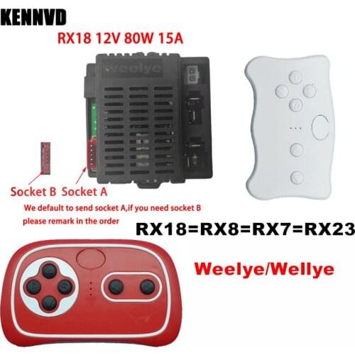 RX18 RX8 Wellye Childrens Electric Car 2.4G Bluetooth Remote Control, Weelye Ride on Toys Controller with Smooth Start Function