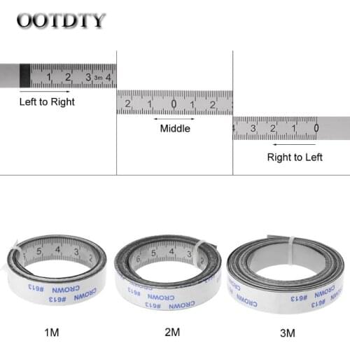 Stainless Steel Miter Track Tape Measure Self Adhesive Metric Scale Ruler 1M-3M For T-track Router Table Saw Woodworking Tool