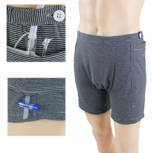 Patient Care Shorts Hospital After Surgery Nephrostomy Convenient Nursing Stripe Pattern Cotton Material Breathable Shorts