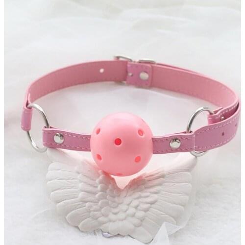 Silicone Open Mouth Gag Ball Harness Oral Fixation Restraints Bondage Adults Sex Game Toy For Women Slave Gag With Open Holes