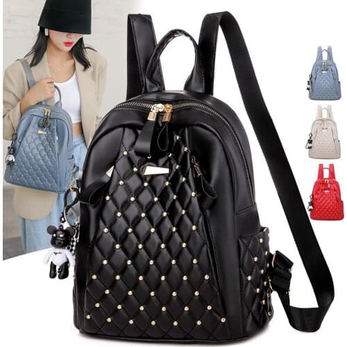 Vintage women backpack high quality leather backpack lady travel backpack shoulder bags school bags back pack mochila feminina