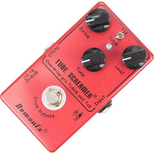 Demonfx High Quality RedTube Screamer V2.0 Overdrive Pro Vintage Guitar Effect Pedal Upgraded version TS9 and TS808 V2.0