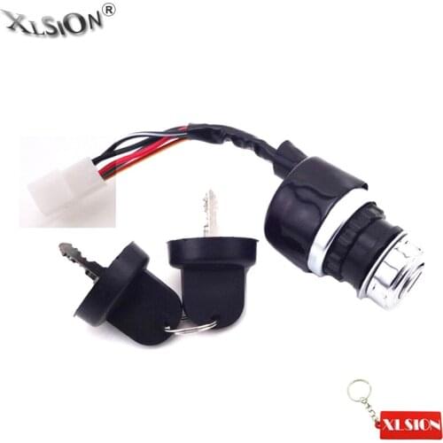 XLSION 5 Wire On Off Start Ignition Switch Key For Chinese 50cc 150cc 250cc UTV Dune Buggy ATV Quad 4 Wheeler Go Kart