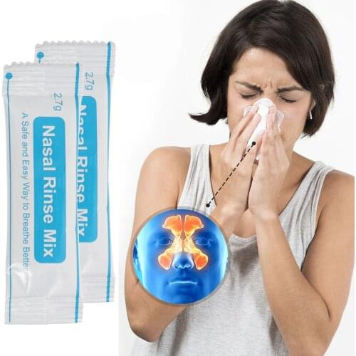1 Box of 40Pcs Nasal Rinse Salt Nose Cleaner Salt Nasal Wash Salt Packets Instant Nasal Wash Salt Rinse Mix Nose Protector Clean